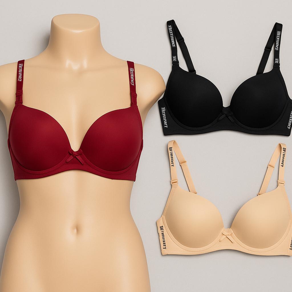 "Push-Up Padded Bra in Soft Summer Hosiery Fabric"