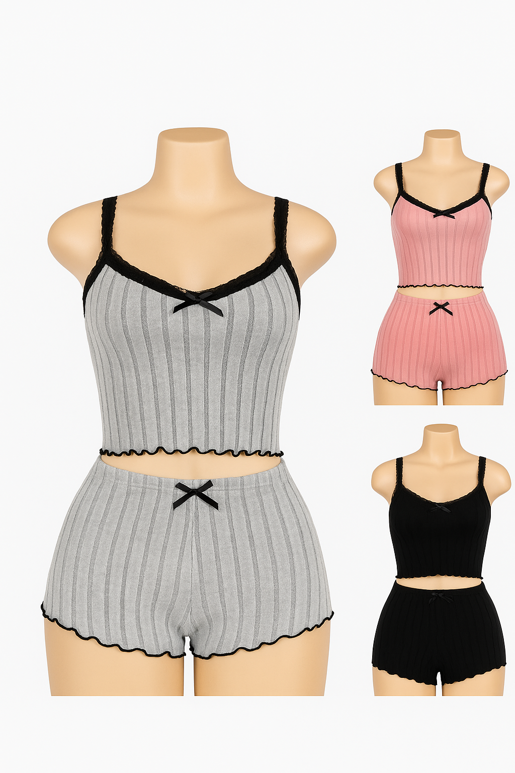 Stretchable Camisole Set for Women – Short & Half Length in Matching Co-ord Fabric