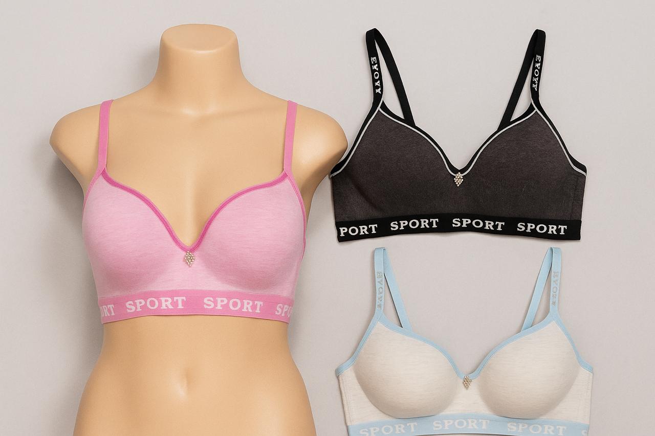 Hosiery Fabric Sports Bra – Soft, Stretch & Supportive
